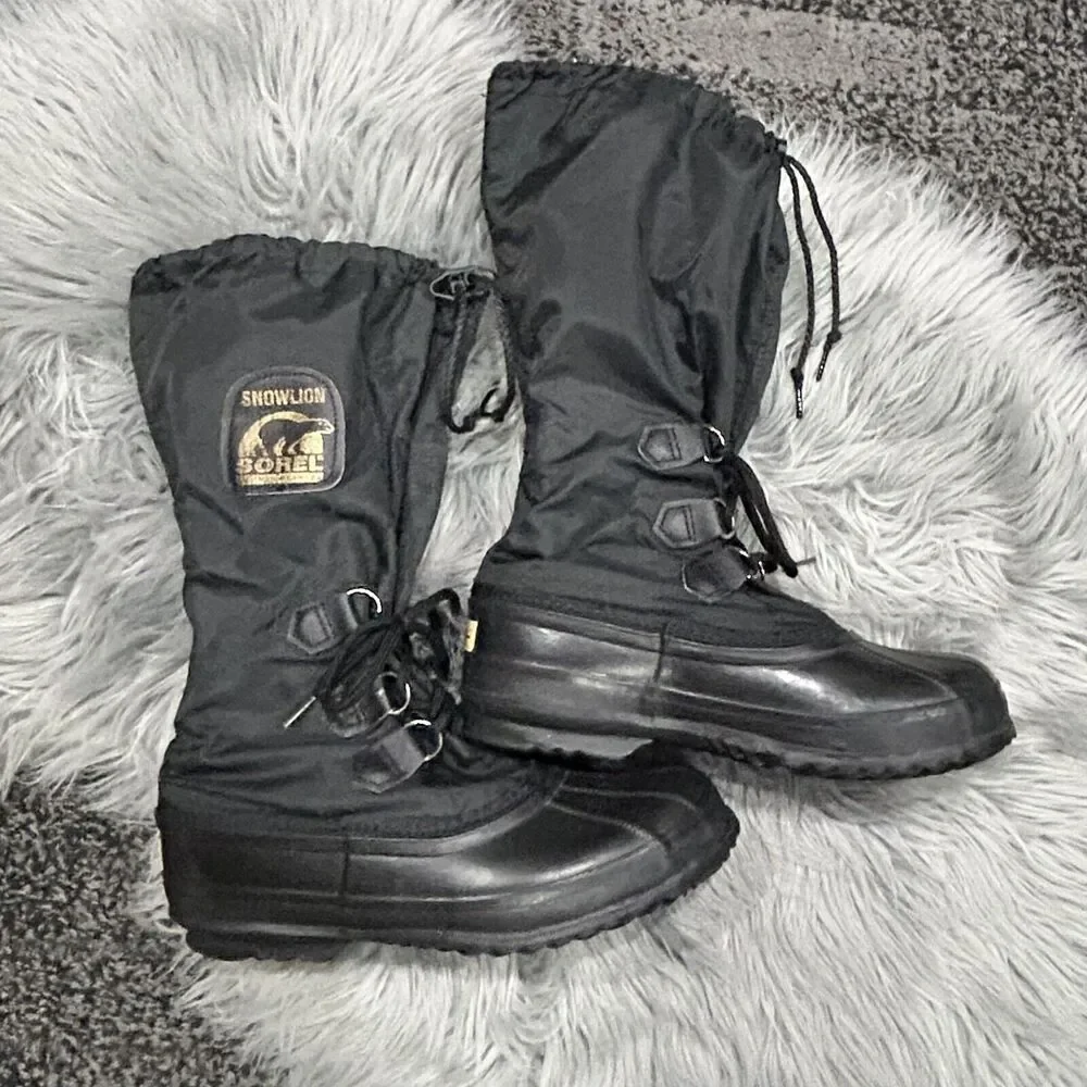 Sorel Kaufman Canada Winter Snowlion Boots Womens‎ Size 9 waterproof (No Liner)